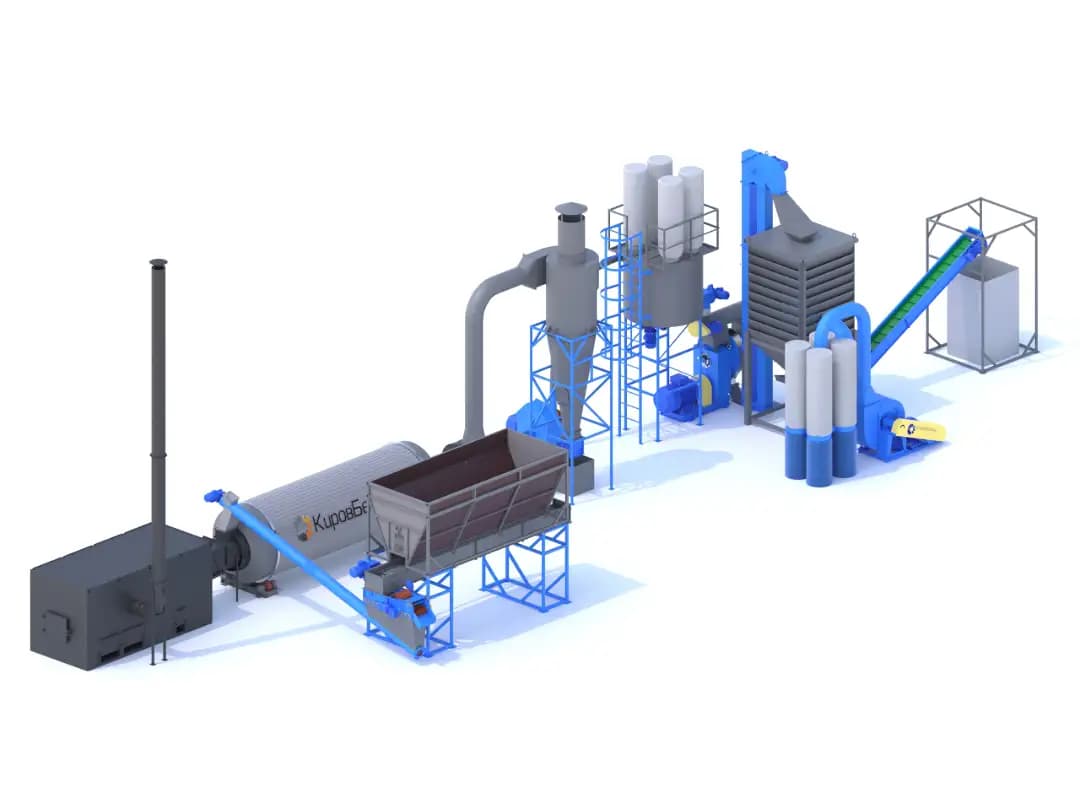 Линия по производству топливных пеллет 500 кг/час